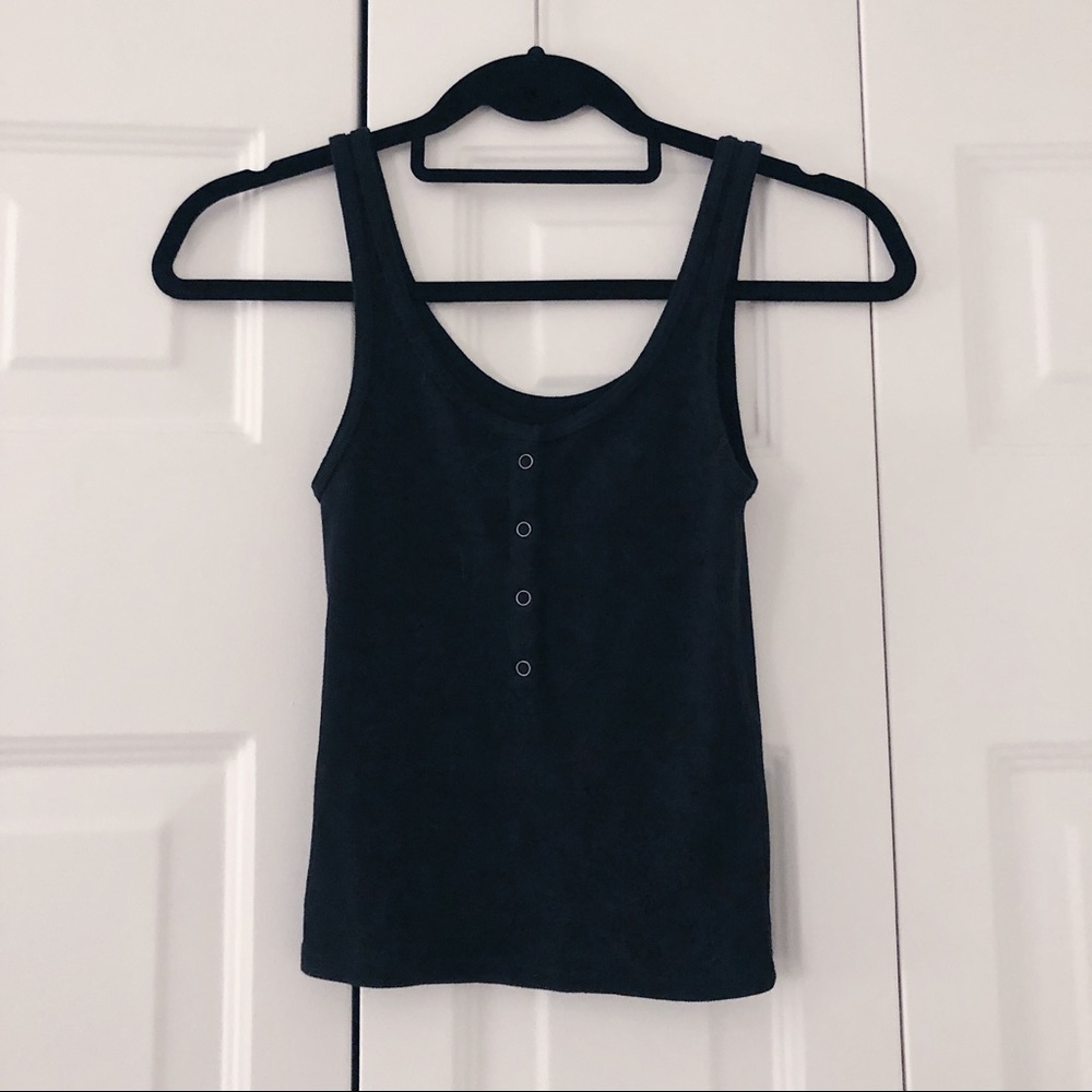 Abercrombie & Fitch Cropped Henley Tank
